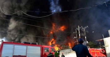Video: Cháy lớn trạm biến áp gần công ty Samsung Thái Nguyên
