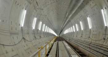 Đường hầm metro trong lòng đất đang dần thành hình