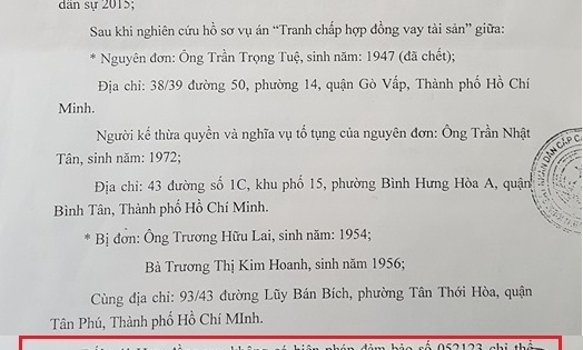 TP HCM: Chi cục THADS quận Tân Phú cưỡng chế thi hành bản án đã bị kháng nghị