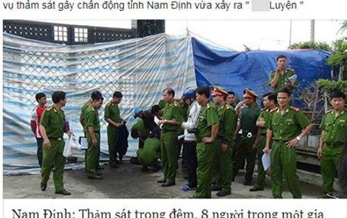 Nam Định: Thông tin “thảm án 8 người chết” là bịa đặt, không có thật