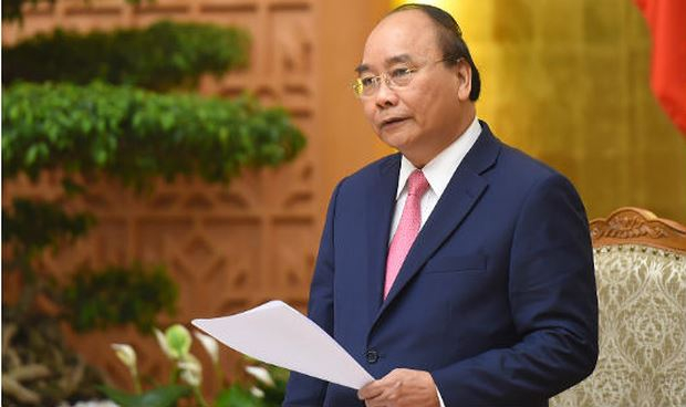 Thủ tướng Nguyễn Xu&acirc;n Ph&uacute;c ph&aacute;t biểu tại phi&ecirc;n họp.