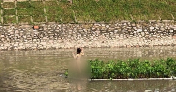 Hà Nội: Nghi ngáo đá, cô gái mặc nội y nhảy xuống sông Tô Lịch