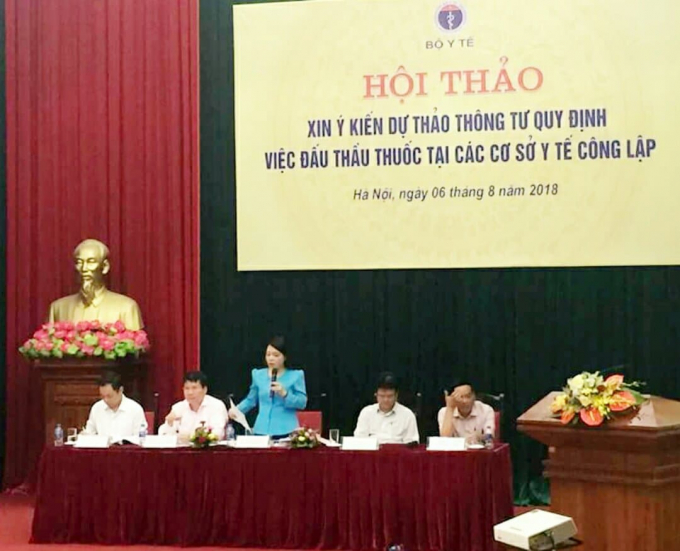 Bộ trưởng Bộ y tế Nguyễn Thị Kim Tiến - ph&aacute;t biểu tại Hội thảo xin &yacute; kiến Dự thảo Th&ocirc;ng tư quy định việc đấu thầu thuốc tại cơ sở y tế c&ocirc;ng lập.