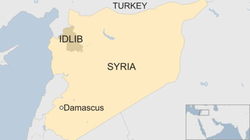 Idlib l&agrave; khu vực ch&iacute;nh&nbsp;cuối c&ugrave;ng ở Syria hiện do phiến qu&acirc;n Hồi Gi&aacute;o kiểm so&aacute;t. Đồ họa:&nbsp;BBC.
