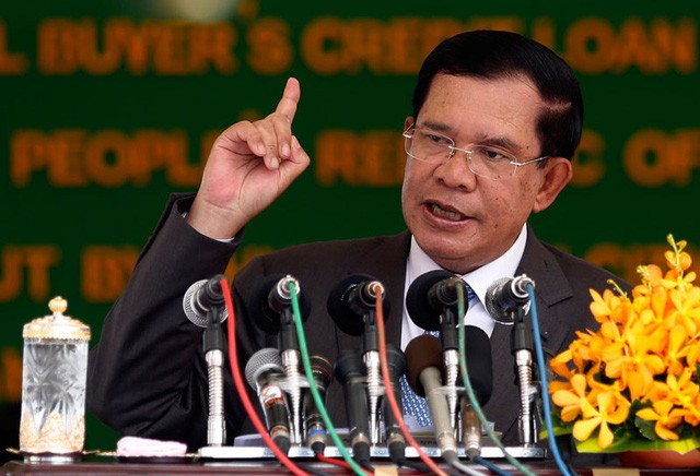 Thủ tướng Campuchia Hun Sen đ&atilde; gi&agrave;nh chiến thắng trong cuộc bầu cử. (Ảnh: Cambodia Daily)