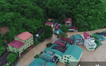 Toàn cảnh mưa lũ tại Nghệ An nhìn từ trên cao