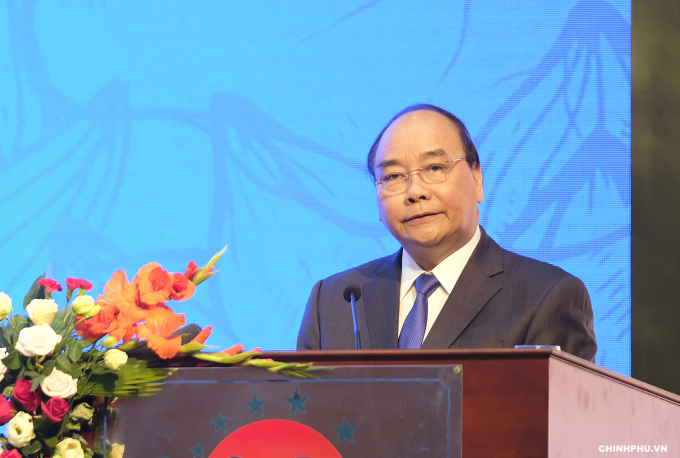 Thủ tướng Ch&iacute;nh phủ Nguyễn Xu&acirc;n Ph&uacute;c ph&aacute;t biểu tại Hội nghị x&uacute;c tiến đầu tư tỉnh Quảng B&igrave;nh năm 2018.
