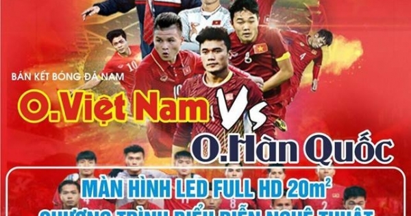 Huế: Lắp màn hình Full HD 20m2 phục vụ khán giả cổ vũ Olympic Việt Nam