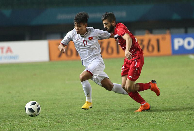 Tuyển Việt Nam trong trận gặp U23 Syria.