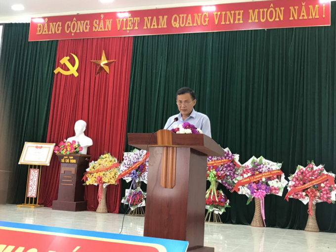 &Ocirc;ng Nguyễn Hữu Thao - Ph&oacute; Chủ tịch UBND huyện H&ograve;a An, Cao Bằng ph&aacute;t biểu tại Hội nghị.