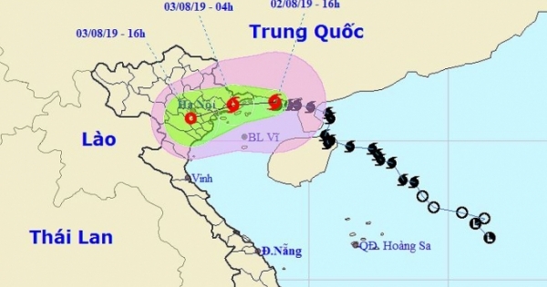 Bão giật cấp 12 áp sát Móng Cái, đổ bộ Quảng Ninh - Nam Định trong đêm