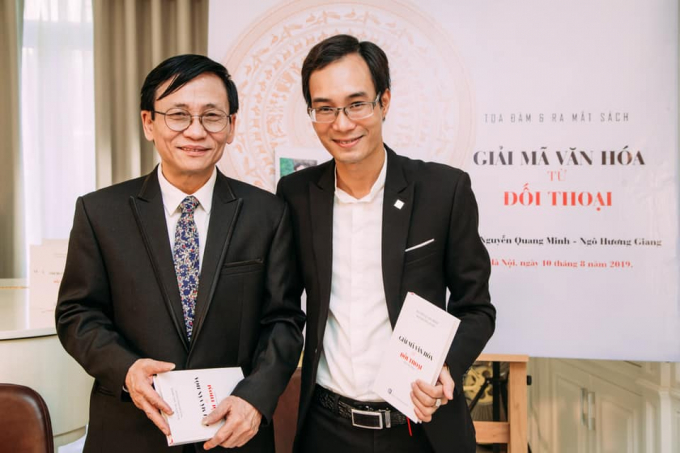 Nhà nghiên cứu Nguyễn Quang Minh và T.S Ngô Hương Giang - đồng tác giả cuốn sách