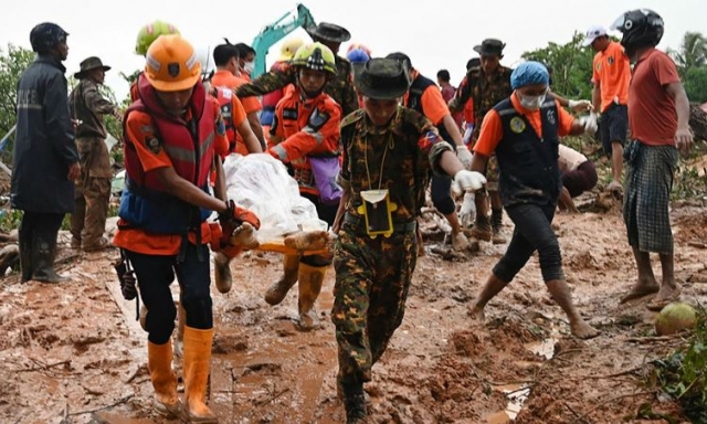 Myanmar triển khai binh sỹ hỗ trợ tìm kiếm cứu nạn sau lở đất