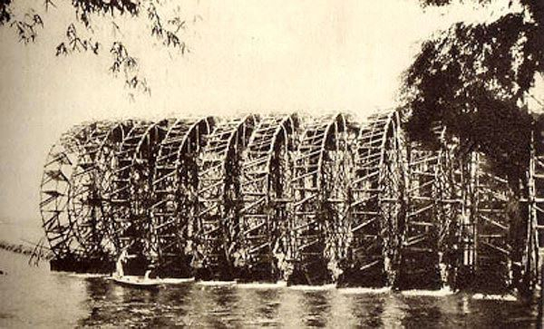 Hình ảnh bánh xe nước sông Trà xưa kia