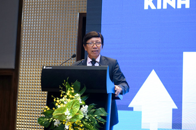 TS. Phan Hữu Thắng, Phó Chủ tịch thường trực Hiệp hội BĐSVN phát biểu tại hội thảo.
