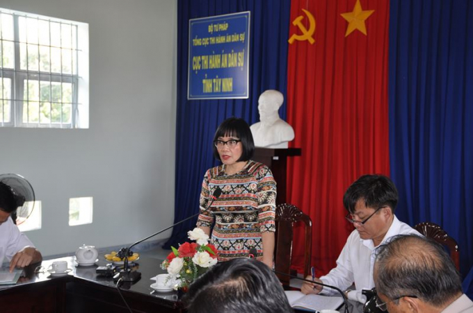 Thứ trưởng Đặng Hoàng Oanh ghi nhận, đánh giá cao các kết quả đạt được của Cục THADS tỉnh Tây Ninh