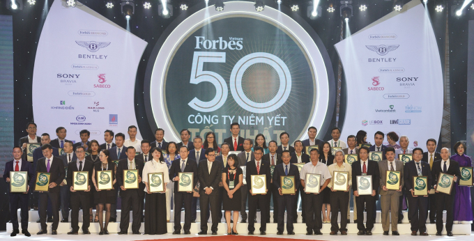 Các doanh nghiệp được vinh danh trong Top 50 công ty niêm yết tốt nhất Việt Nam 2019.