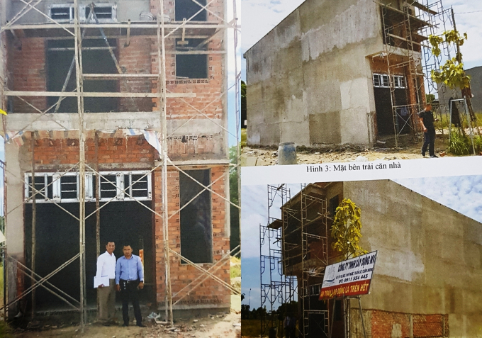 Hai căn nhà được người dân xây dựng trên đất công do Công ty Thuận Lợi bán.