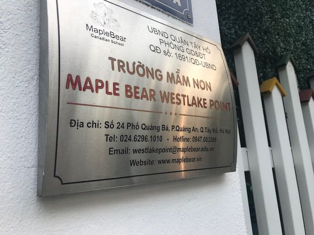 Chỉ tiêu tuyển sinh của Trường Maple Bear Westlake Point (24 Quảng Bá) đã được đính chính, sửa thành chỉ tiêu của Trường Maple Bear Canada có địa chỉ tại tòa nhà Golden Westlake số 151 Thụy Khuê, Tây Hồ, Hà Nội vào ngày 28/5/2019.