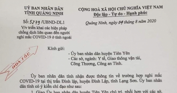 Có ca nghi mắc Covid-19 ở Lạng Sơn, Quảng Ninh ra công văn hỏa tốc, lập chốt ngay trong đêm