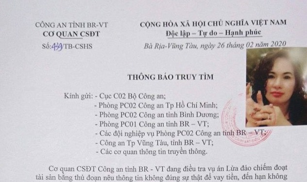 Bà Rịa - Vũng Tàu: Bị tố cáo lừa đảo hơn trăm tỷ đồng, Trần Thị Kim Loan đã ôm tiền biến mất