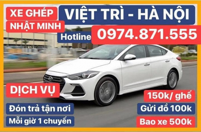 Nhà xe Nhật Minh công khai quảng cáo xe ghép trên mạng xã hội