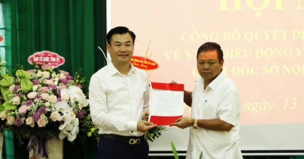 Ông Trương Công Khải được bổ nhiệm làm Giám đốc Sở Nội vụ tỉnh Hà Nam