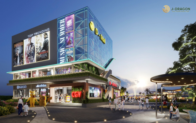 Phối cảnh Trung tâm thương mại D-Mall thuộc Khu đô thị thương mại J-Dragon.