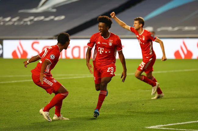 Coman (số 29) mở tỷ số trận chung kết cho Bayern Munich