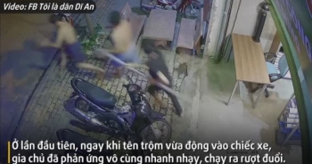 Video: Pha bỏ chạy thục mạng của tên trộm xe máy khi bị gia chủ rượt đuổi "cực gắt"