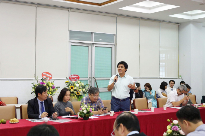 Tiến sĩ Trịnh Xuân Đức trong Hội thảo Cải cách chương trình giáo dục tại Trường ĐH Xây dựng.