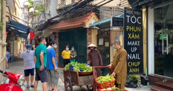 Chùa Khai Nguyên (Tây Hồ) - Hà Nội:  Những chuyến xe thiện nguyện giữa mùa dịch