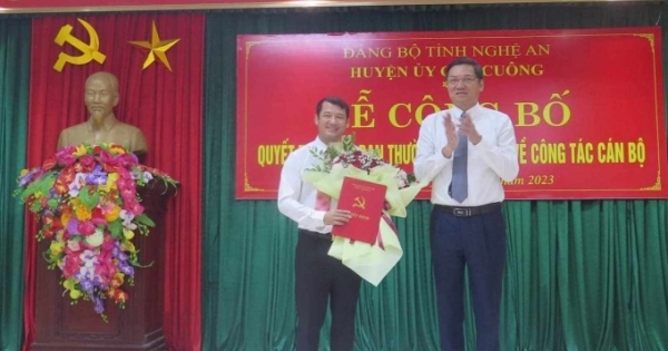 Nghệ An: Bổ nhiệm Bí thư Huyện ủy Con Cuông