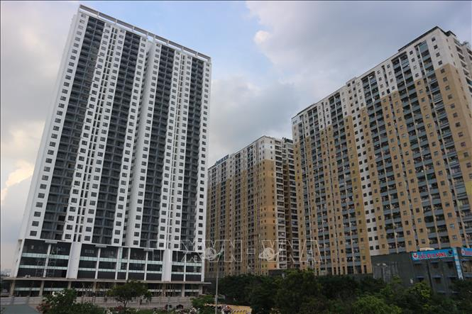 Cụm chung cư cao tầng tại xã An Khánh, huyện Hoài Đức (Hà Nội). Ảnh tư liệu: Mạnh Khánh/TTXVN