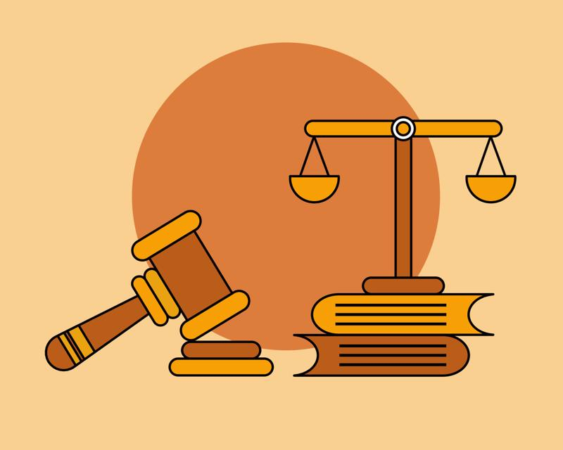 law-concept-there-are-many-books-and-scales-of-justice-in-cartoon-style-for-your-design-vector
