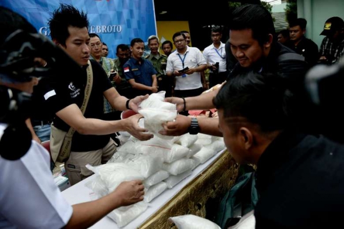 Ma t&uacute;y bị thu giữ l&agrave;m vật chứng ở thủ đ&ocirc; Jakarta, Indonesia. (Ảnh: AFP)