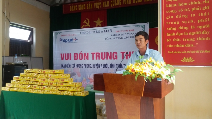 &Ocirc;ng Mai Văn Linh (Chủ tịch UBND x&atilde; Hương Phong) gửi lời cảm ơn đến Ph&aacute;p luật Plus.