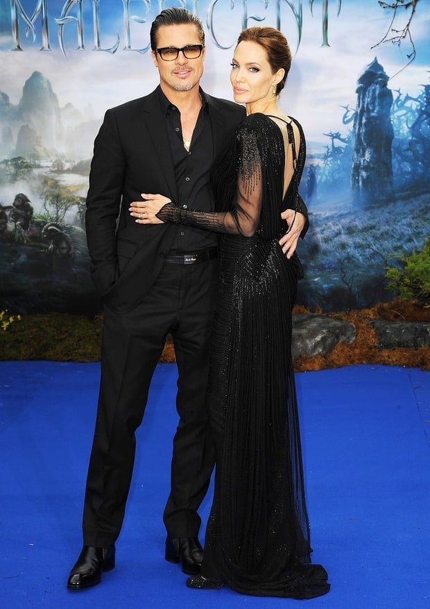 Brad Pitt v&agrave; Angelina Jolie trong hoạt động quảng b&aacute; phim của h&atilde;ng Disney Maleficent ở London (Anh) ng&agrave;y 8/5/2014. (Ảnh: Getty)