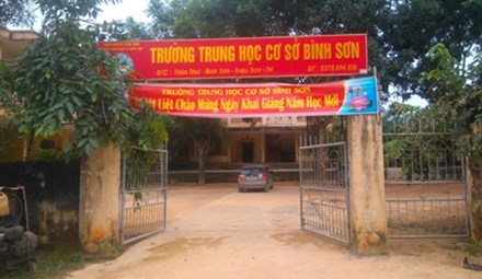 Trường THCS B&igrave;nh Sơn&nbsp;x&atilde;&nbsp;B&igrave;nh Sơn - Triệu Sơn, Thanh H&oacute;a.