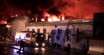 Cháy kinh hoàng tại nhà kho ở Nga, 8 lính cứu hỏa thiệt mạng
