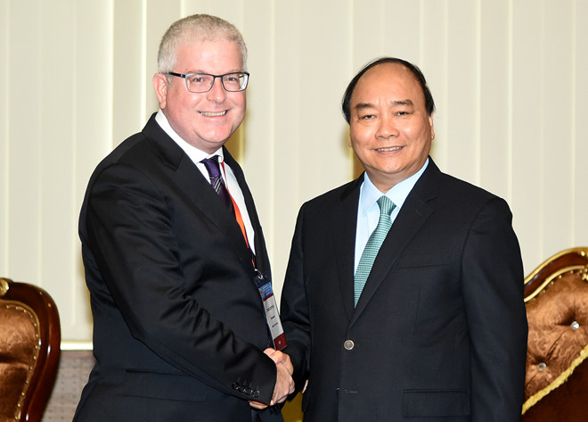 Thủ tướng Nguyễn Xu&acirc;n Ph&uacute;c tiếp Đại sứ Australia Craig Chittick. Ảnh:&nbsp;Quang Hiếu/VGP.