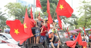 Hình ảnh các tuyển thủ Olympic Việt Nam về đến Hà Nội