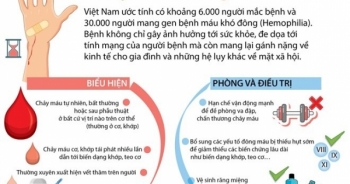 [Infographics] Việt Nam có khoảng 6.000 người mắc bệnh máu khó đông