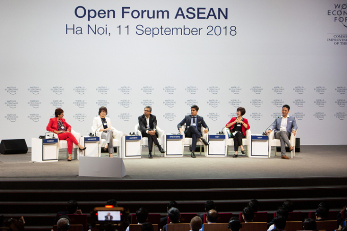 Diễn đ&agrave;n mở về ASEAN 4.0 được tổ chức s&aacute;ng 11/9. (Ảnh:&nbsp;WEF)