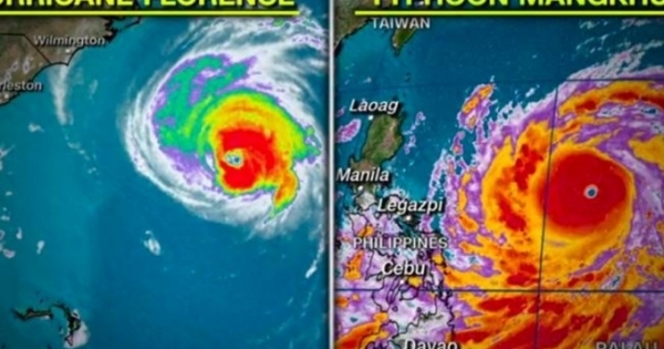 Siêu bão Mangkhut đang trên đà mạnh ngang với siêu bão Haiyan