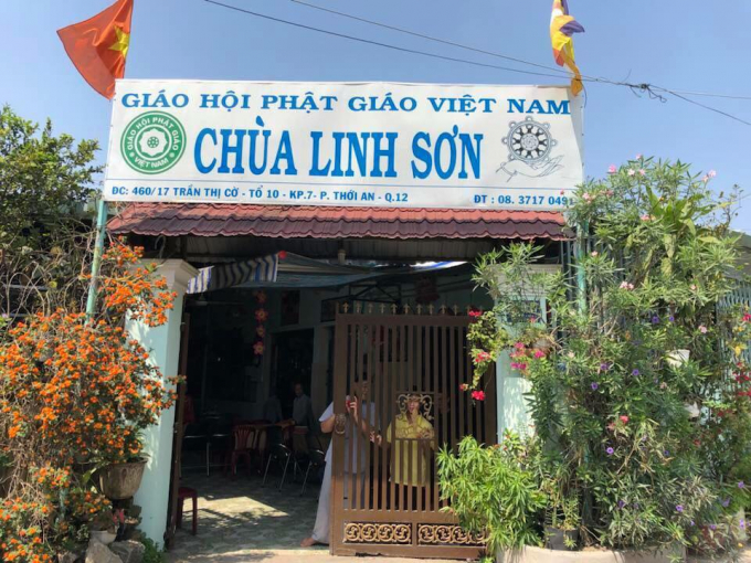 Ch&ugrave;a Linh Sơn, quận 12, TP HCM, nơi đang nhận nu&ocirc;i dưỡng nhiều trẻ mồ c&ocirc;i khuyết tật.