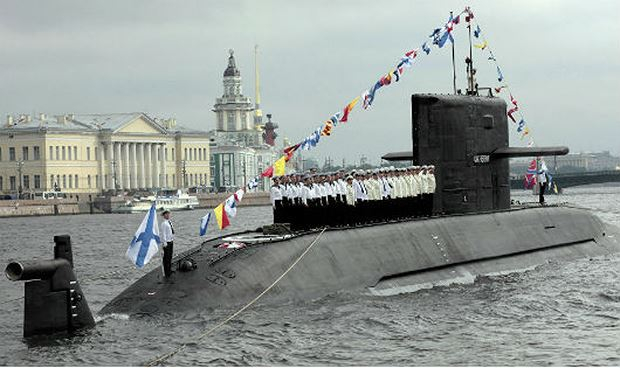H&igrave;nh ảnh tại buổi hạ thủy t&agrave;u ngầm của Nga.