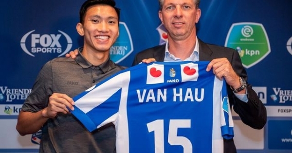 CLB Heerenveen được một công ty Việt Nam hỗ trợ trả lương cho Đoàn Văn Hậu