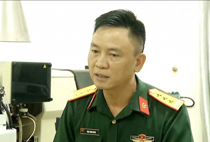 Thượng tá Đậu Xuân Hoài - Phó viện trưởng Viện Hóa học môi trường quân sự.