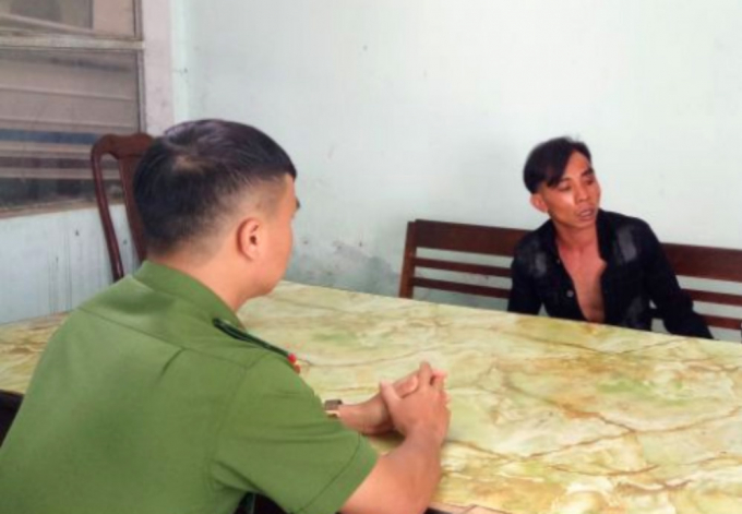 Một đối tượng trong nhóm côn đồ bị bắt giữ - Ảnh: Công an tỉnh Kon Tum.